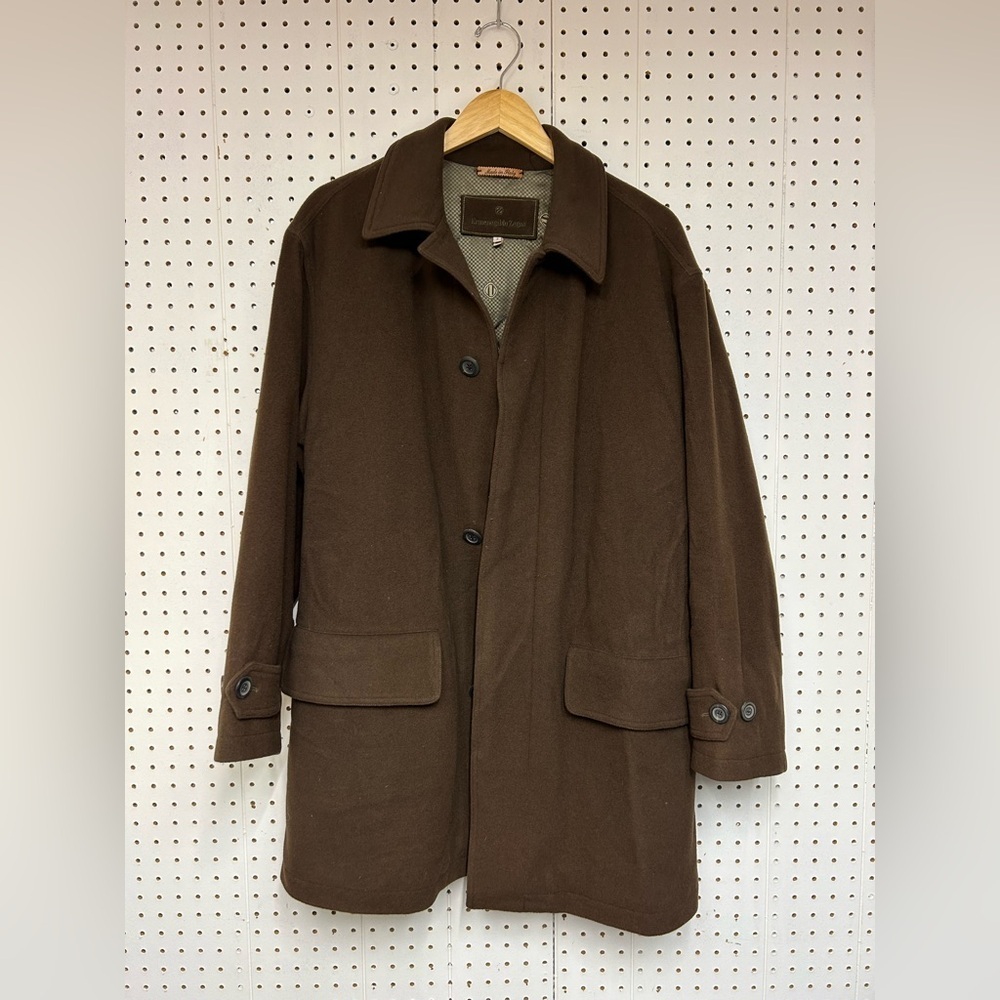 Ermenegildo Zegna Dark Brown Wool Coat